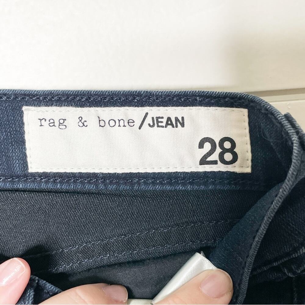 Rag & Bone Terra Blues Distressed Skinny Jeans Dark Wash Size 28 - Picture 6 of 12